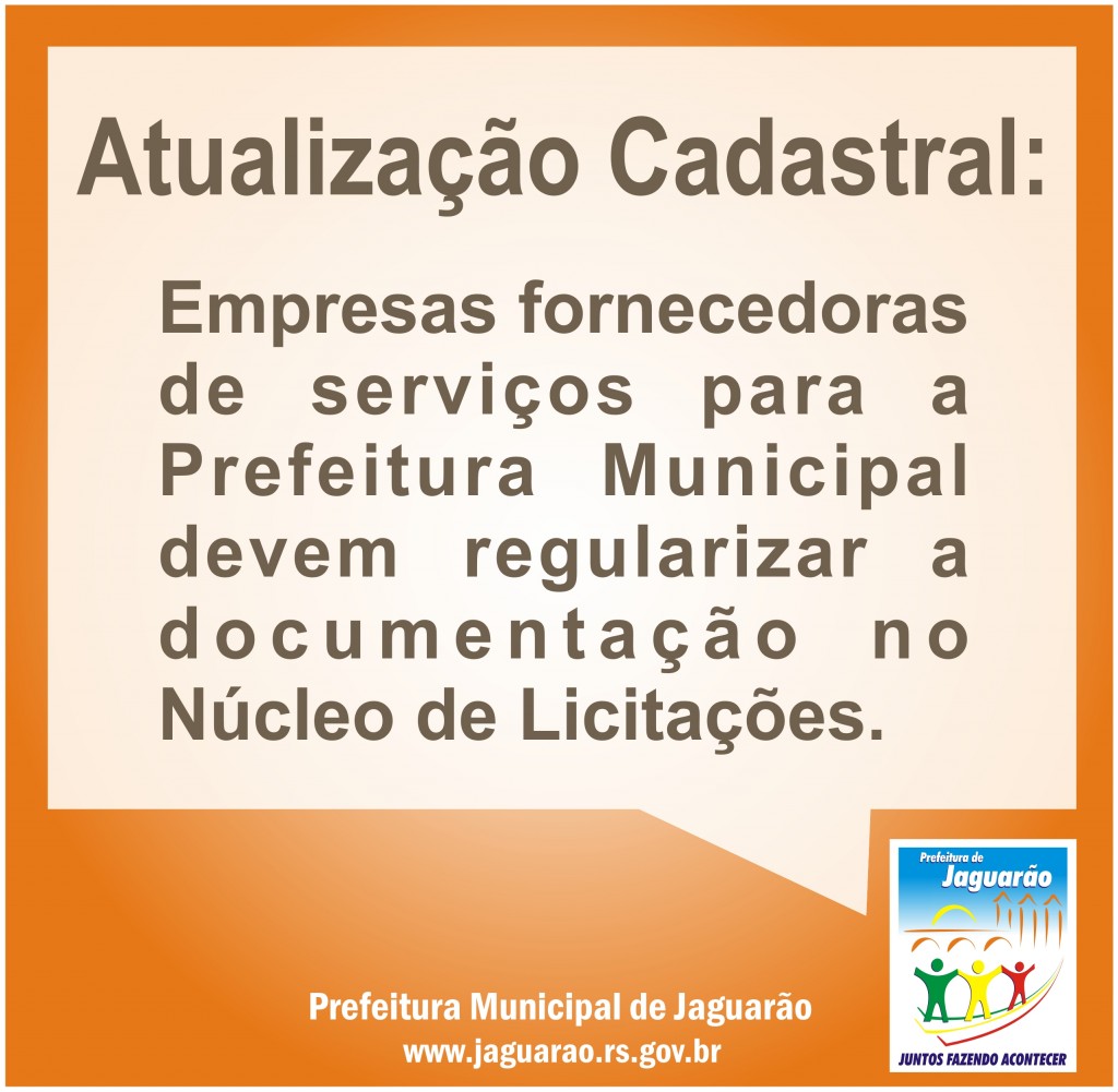 Comunicado cadastro empresas